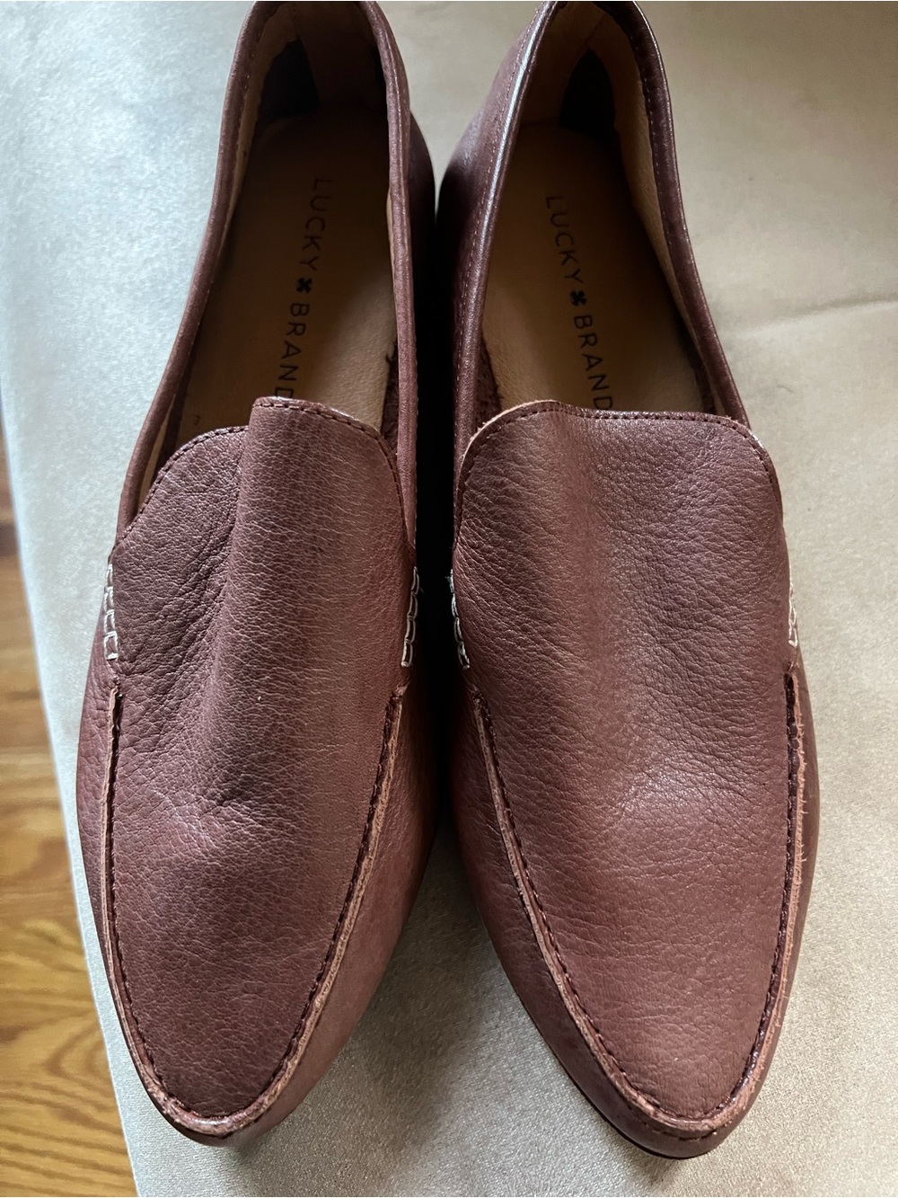 Lucky Brand Women’s Leather Brown Slip On Loafer Size7.5